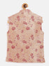 JBN CREATION Boy's Maroon Asymmetric Banarasi Brocade Nehru Jacket