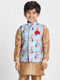JBN CREATION Boy's Multicolor Cotton Silk Blend Nehru Jacket