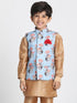 JBN CREATION Boy's Multicolor Cotton Silk Blend Nehru Jacket