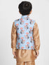 JBN CREATION Boy's Multicolor Cotton Silk Blend Nehru Jacket