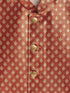 JBN CREATION Boy's Orange Asymmetric Brocade Nehru Jacket