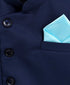 JBN Creation Boy's Blue Cotton Blend Twill Nehru Jacket