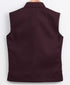 JBN CREATION Maroon Cotton Blend Twill Nehru Jacket