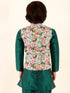 JBN Creation Boys Aqua Floral Printed Nehru Jacket