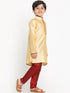 JBN Creation Boy's Gold-Toned Kurta with Pyjama Set