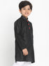 JBN CREATION Boy's Black Solid Kurta
