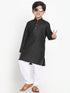 JBN CREATION Boy's Black Solid Kurta
