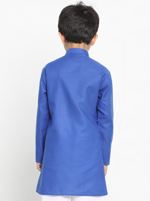 JBN CREATION Boy's Blue Solid Kurta
