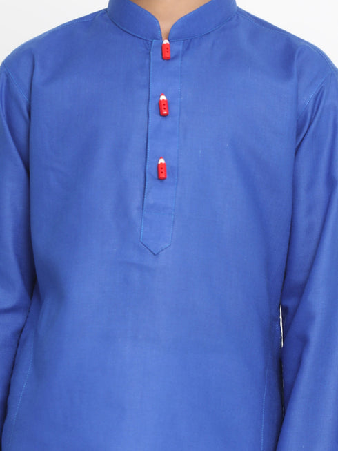 JBN CREATION Boy's Blue Solid Kurta