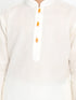 JBN CREATION Boy's Cream Solid Kurta