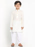 JBN CREATION Boy's Cream Solid Kurta