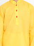 JBN CREATION Boy's Yellow Solid Kurta