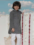 Vastramay Boy's Black Cotton Kurta and Pyjama Set