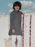 Vastramay Boy's Black Cotton Kurta and Pyjama Set