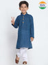 Vastramay Boy's Blue Cotton Kurta and Pyjama Set