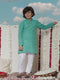 Vastramay Boy's Light Blue Cotton Kurta and Pyjama Set