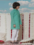 Vastramay Boy's Light Blue Cotton Kurta and Pyjama Set