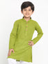 Vastramay Boy's Green Cotton Kurta