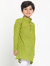 Vastramay Boy's Green Cotton Kurta