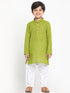 Vastramay Boy's Green Cotton Kurta