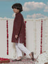 Vastramay Boys Maroon Cotton Kurta and Pyjama Set
