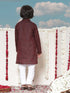 Vastramay Boys Maroon Cotton Kurta and Pyjama Set