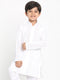 JBN CREATION Boy's White Lukhnowi Chikankari Kurta