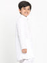 JBN CREATION Boy's White Lukhnowi Chikankari Kurta