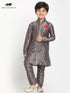 Vastramay Boys Silk Blend Digital Printed Kurta and Pyjama Set