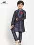 Vastramay Boys Silk Blend Digital Printed Kurta and Pyjama Set