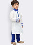JBN Creation Boys White Yoke Design Kurta With Pyjama Set