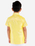 JBN Creation Boys' Butter Yellow Silk Short Sleeves Ethnic Shirt