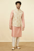 Manyavar Cream Jacket With Multicolor Motifs