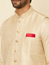 Manyavar Beige Imperial Jaal Embroidered Jacket