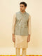 Manyavar True Blue Jaal Patterned Jacket