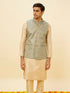 Manyavar True Blue Jaal Patterned Jacket