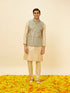 Manyavar True Blue Jaal Patterned Jacket