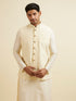 Manyavar Light Cream Buta Patterned Jacket