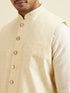 Manyavar Light Cream Buta Patterned Jacket