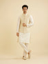 Manyavar Cream Beige Floral Jaal Patterned Jacket
