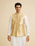 Manyavar Golden Fawn Buta Patterned Jacket