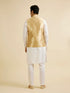 Manyavar Golden Fawn Buta Patterned Jacket