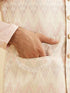 Manyavar Soft Pink Chevron Patterned Jacket