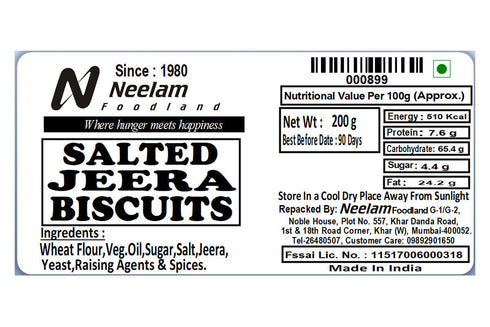 Neelam Foodland Salted Jeera Biscuits