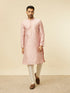 Manyavar Dusty Pink Self Patterned Jacket Set
