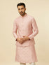 Manyavar Dusty Pink Self Patterned Jacket Set