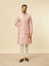 Manyavar Dusty Pink Self Patterned Jacket Set