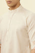 Manyavar Antique White Floral Printed Jacket Set