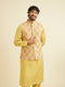Manyavar Radiant Yellow Kurta Jacket Set