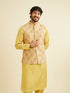 Manyavar Radiant Yellow Kurta Jacket Set